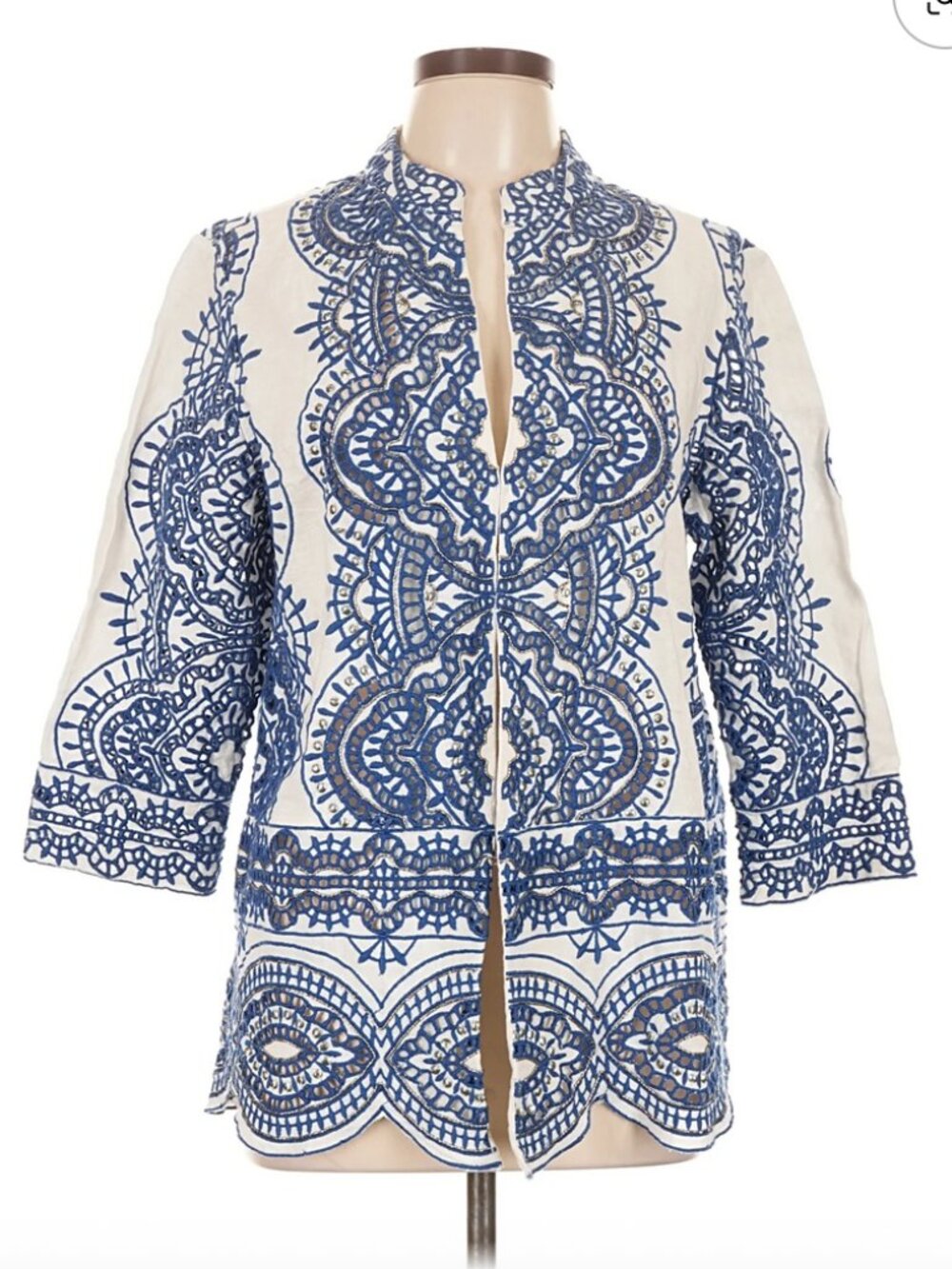 Incredible Embroidered Beaded Jacket L